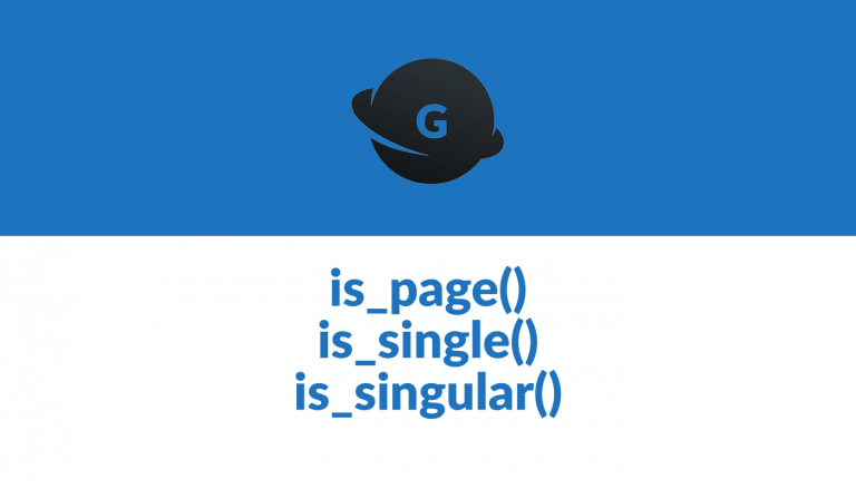 is_page is_single is_singular